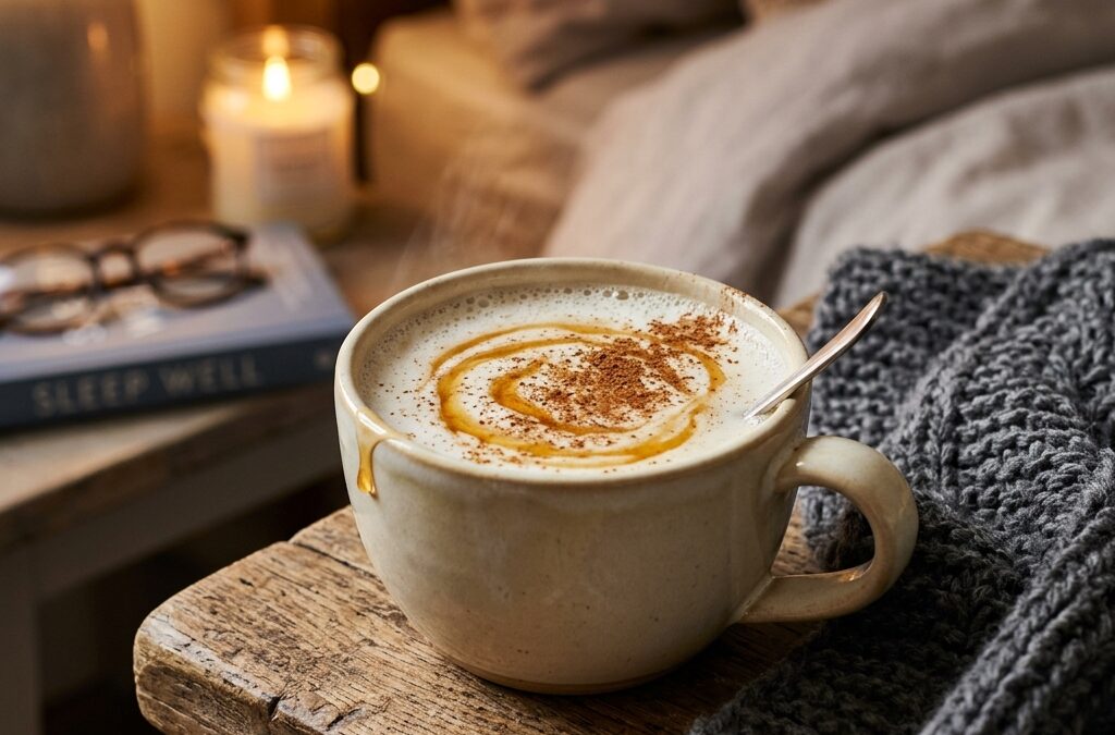 Heiße Milch mit Honig