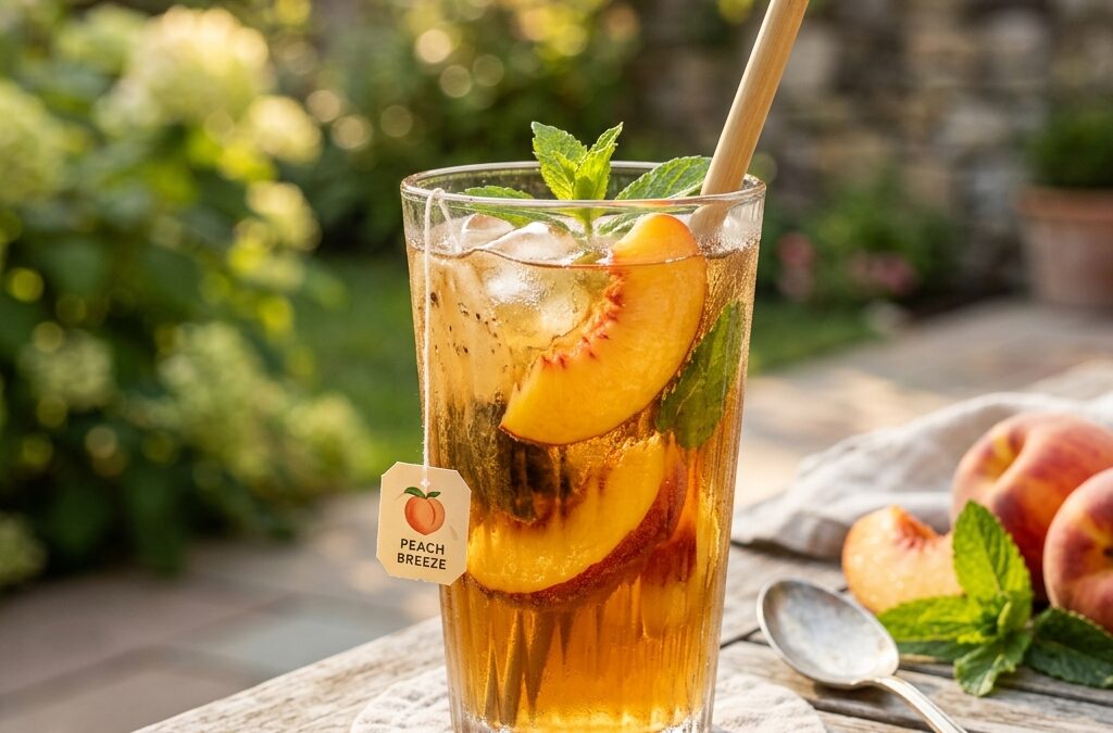 Zuckerfreier Eistee Pfirsich